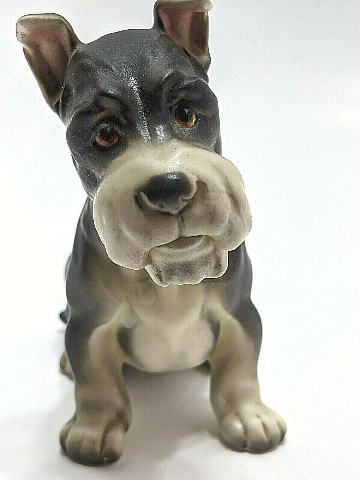 Schnauzer Terrier Puppy Dog Vintage Animal Figurine Mark 691 Collectable 3.5