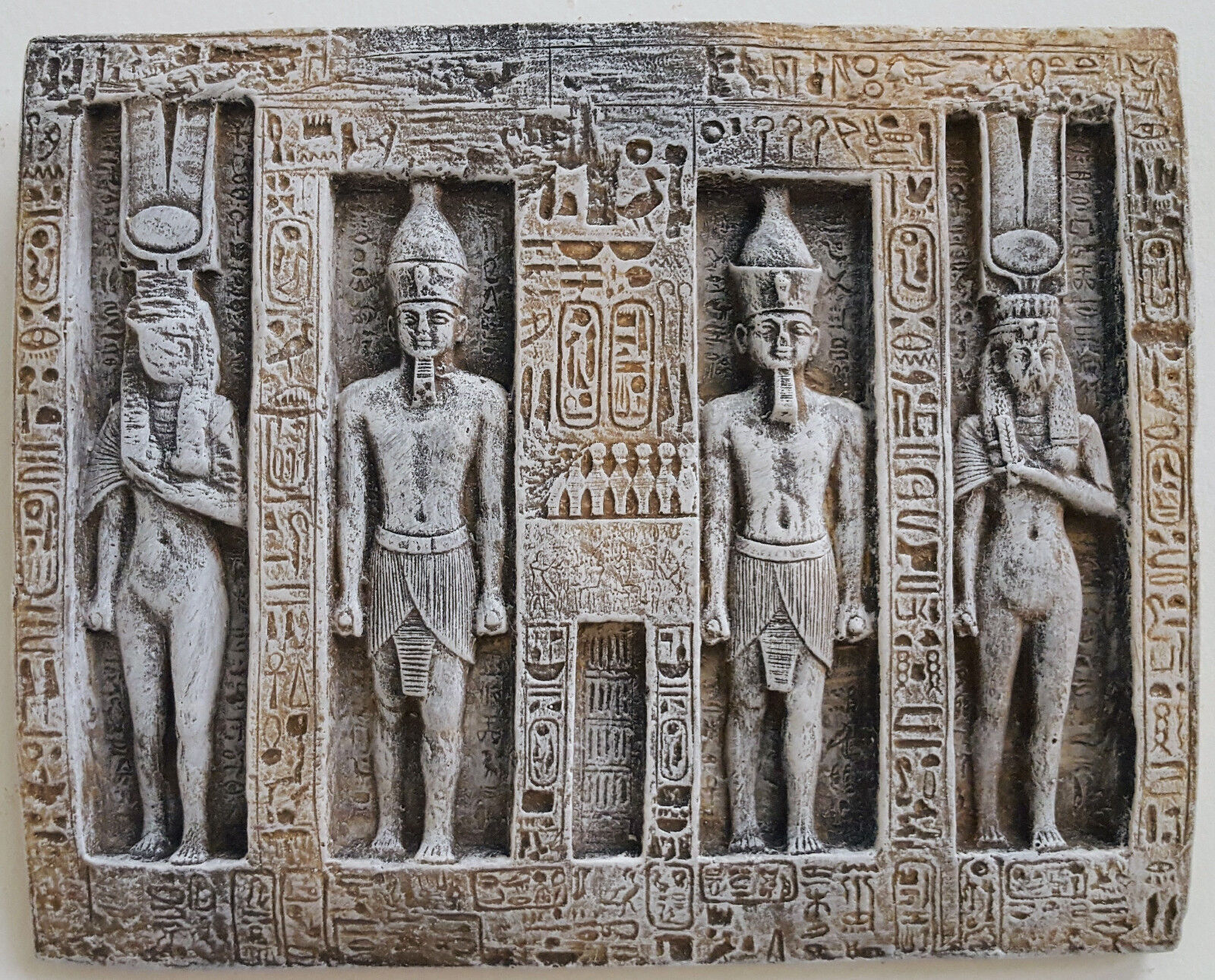 Fragment Ramses and Nefertari Abu Simbel Wall Plaque Ancient Egyptian