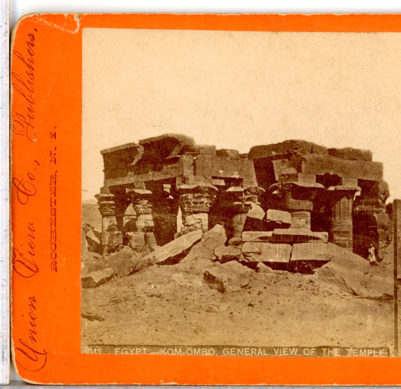 EGYPT, Kom-Ombo, General View Of The Temple--Union View Stereoview A158 EGYPT, Kom-Ombo, General View Of The Temple--Union View Stereoview A158