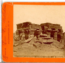EGYPT, Kom-Ombo, General View Of The Temple--Union View Stereoview A158 picture