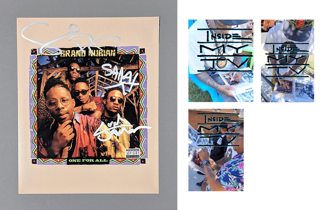 Brand Nubian SIGNED 8x10 PHOTO Jamar GRAND PUBA Sadat X AUTOGRAPH proof COA Brand Nubian SIGNED 8x10 PHOTO Jamar GRAND PUBA Sadat X AUTOGRAPH proof COA