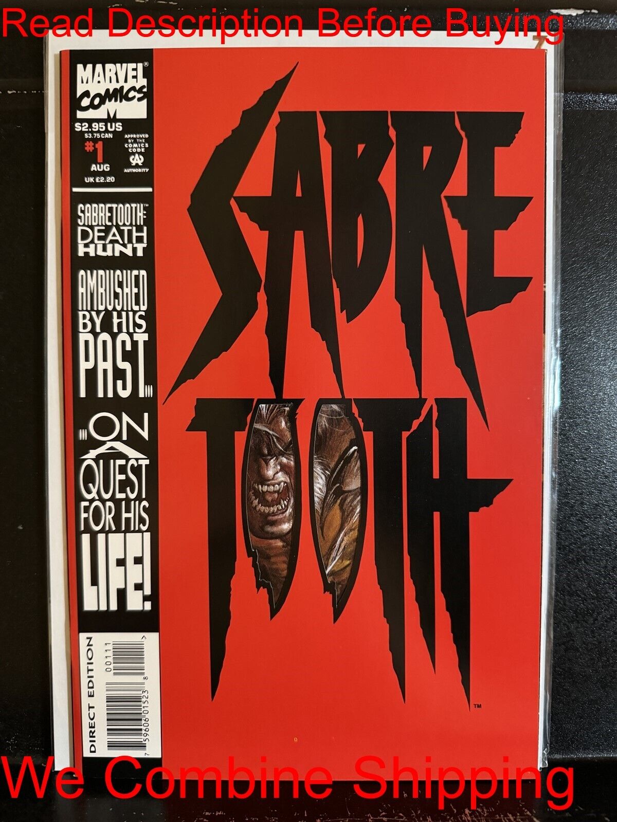 BARGAIN BOOKS ($5 MIN PURCHASE) Sabretooth #1 (1993 Marvel) Free Combine Ship