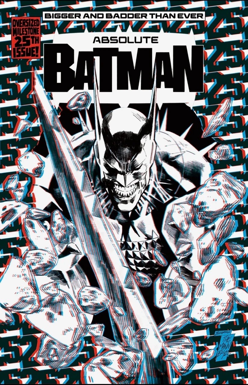 ABSOLUTE BATMAN #25 SETH MANN SIGNED 3D CARDSTOCK W/ COA LTD PRESALE 11/18