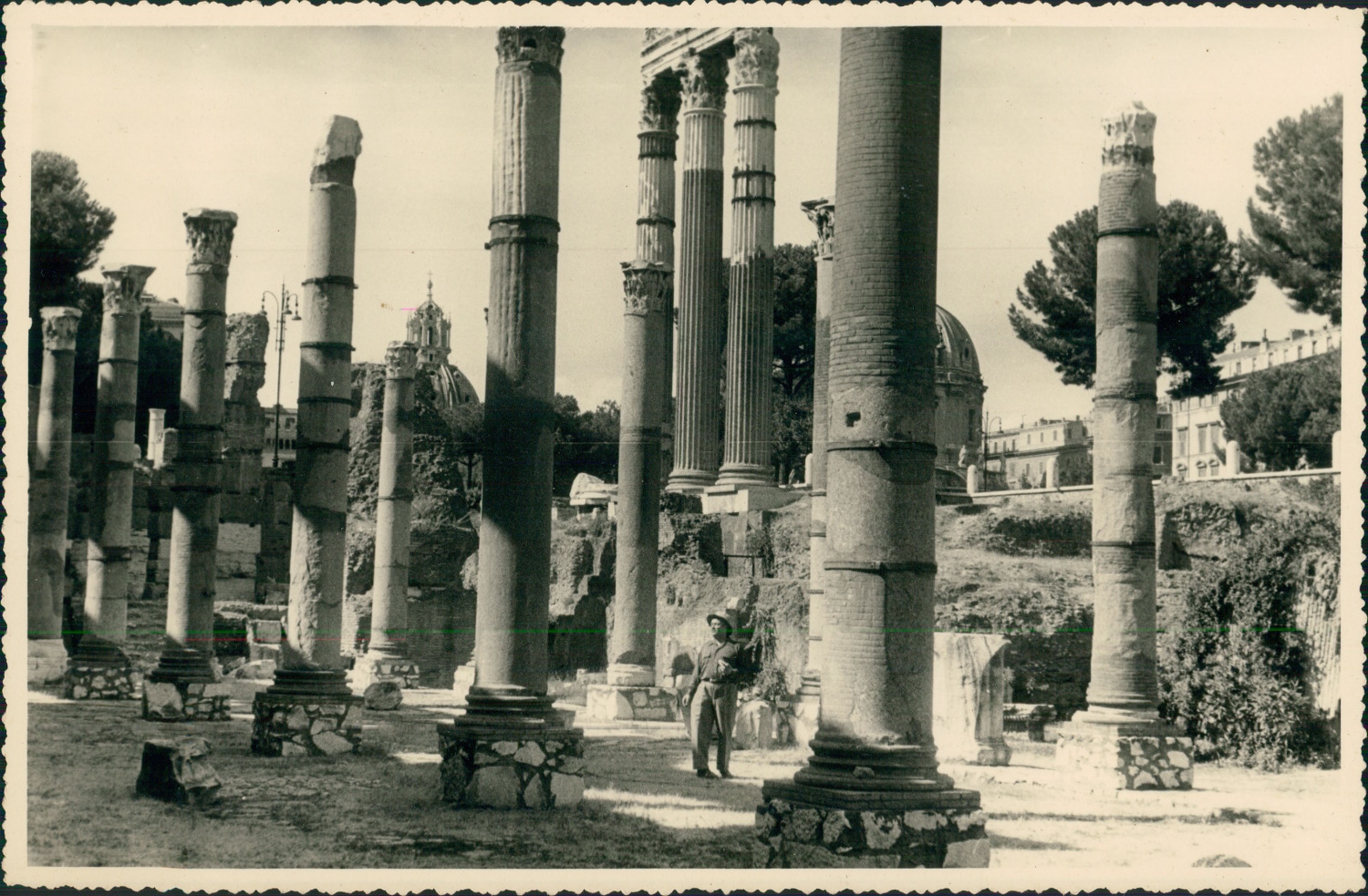 Italy, Rome, Forum of Trajan, circa 1952, vintage silver print vintage silver prin