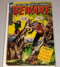 BEWARE #8 VIOLENT PRE-CODE HORROR Comic Trojan Magazines 1954 PCH GD/VG picture