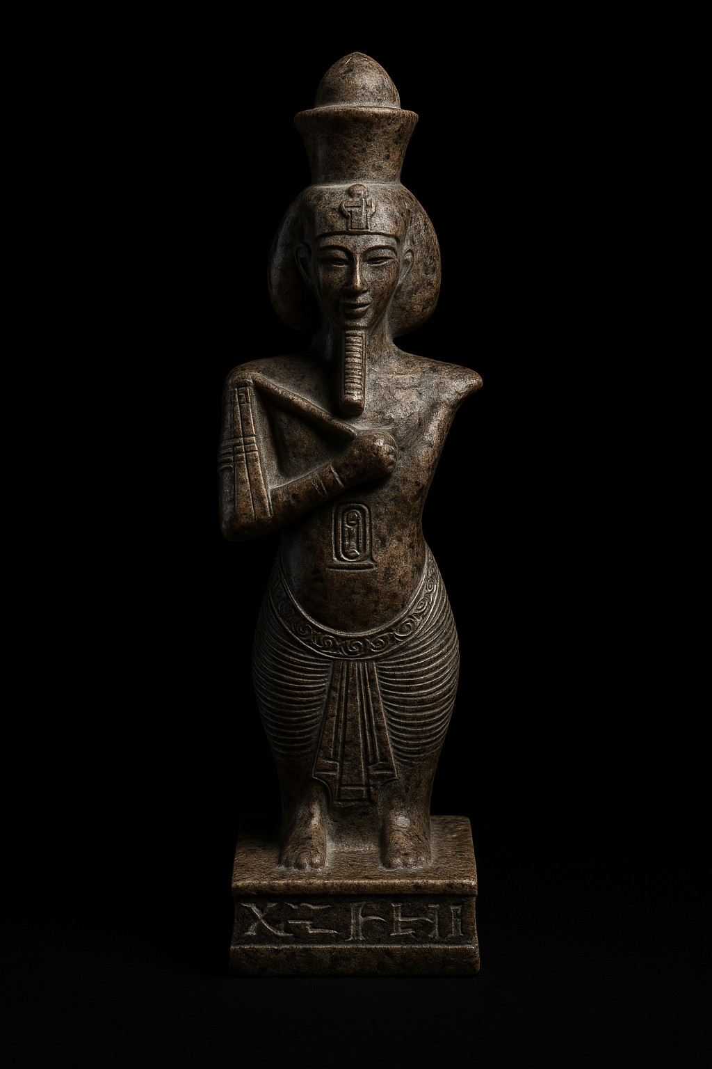 Rare Antique Ancient Egyptian Stone Statue of King Akhenaten Magic Hieroglyphics Rare Antique Ancient Egyptian Stone Statue of King Akhenaten Magic Hieroglyphics
