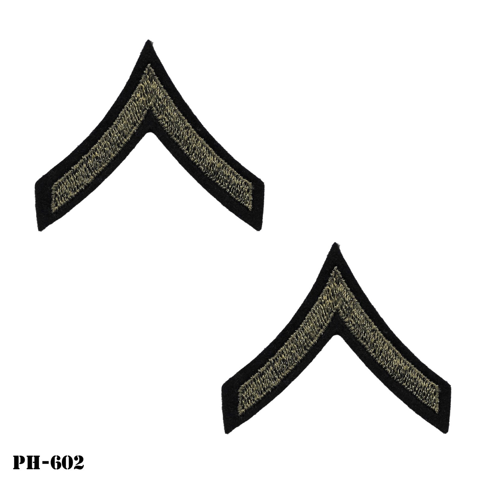 Private Chevrons WWII Blue Felt & OD Patches ~ 1944 Original ~ US Army ~ NOS Private Chevrons WWII Blue Felt & OD Patches ~ 1944 Original ~ US Army ~ NOS
