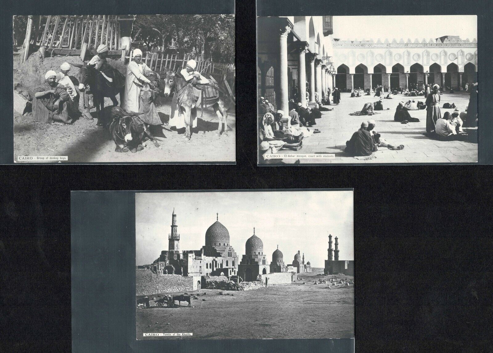Beautiful Lot with 3 Photos from Egypt Cairo - Years 40th