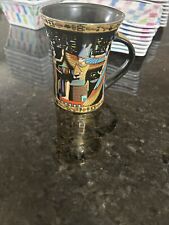 EDC Desing Pharaoh Black & Gold Mug Egyptian Decoration Co Made In Egypt 10oz picture