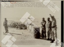 1975 Moroccan soldiers at a border post in 1975 picture