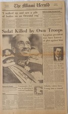 Anwar Sadat Assasinated News Paper 1981 picture