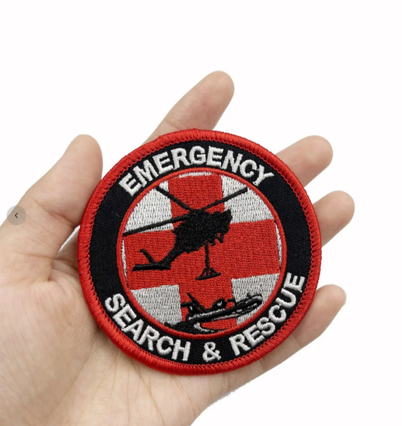 EXQUISITE EMERGENCY SEARCH AND RESCUE EMBROIDERED IRON-ON PATCH...