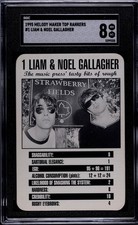 1995 OASIS Liam & Noel Gallagher Melody Maker Top Rankers #1 SGC 8 Rookie RC picture