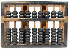 Vintage Chinese Abacus 9 Columns 2 by 5 Beads 1940's picture
