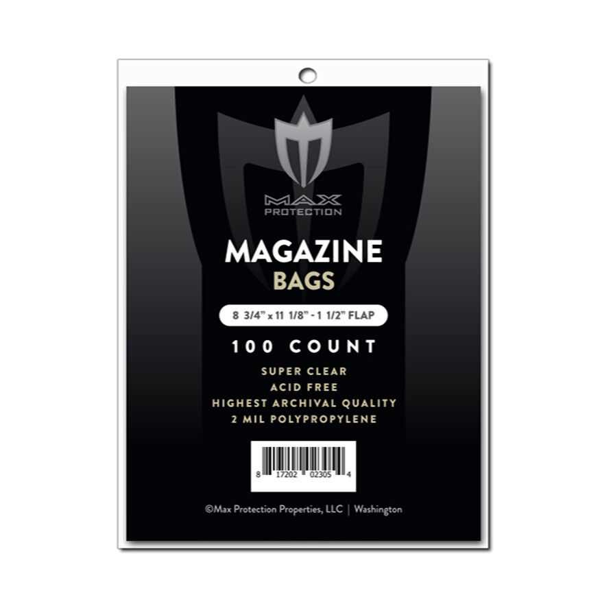 1000 Max Pro Ultra Premium Magazine Bags - 8-3/4 x 11-1/8 - Acid Free Archivals