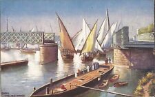 TUCK'S - Cairo, EGYPT - The Nile Bridge - Gezireh / Bulak - Felucca Under Sail picture