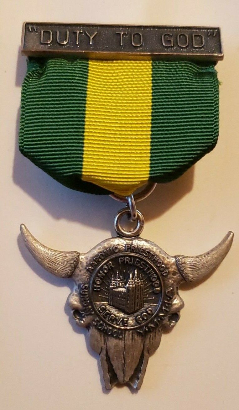 Vintage DUTY TO GOD Award Medal MORMON / LDS Aaronic Priesthood - BSA Boy Scouts