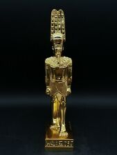 Ancient Egyptian Art Amun Ra Unique Pharaonic Gold Leaf Statue Made in Egypt picture