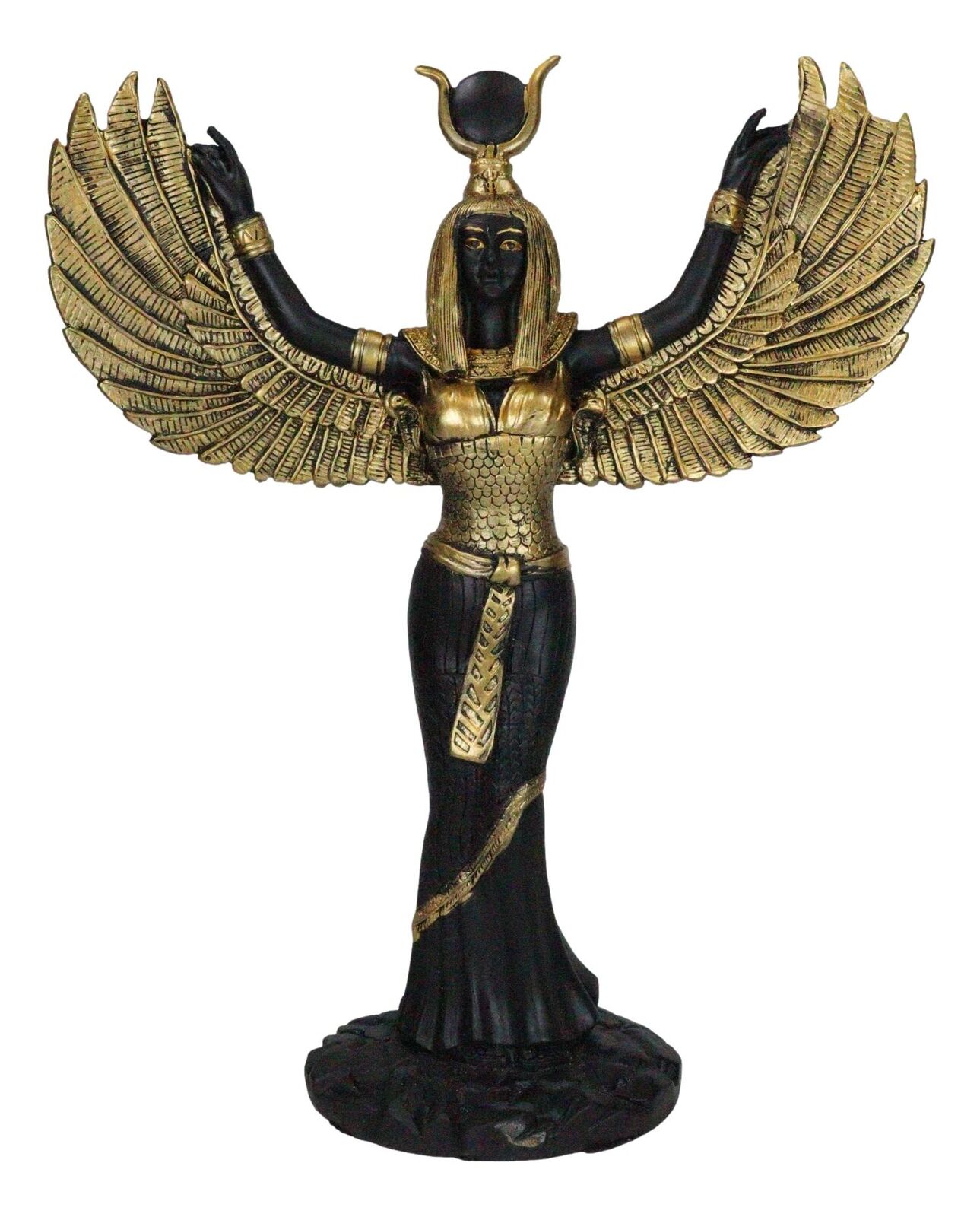 Egyptian Goddess Isis With Open Wings Statue Deity of Magic Nature Motherhood