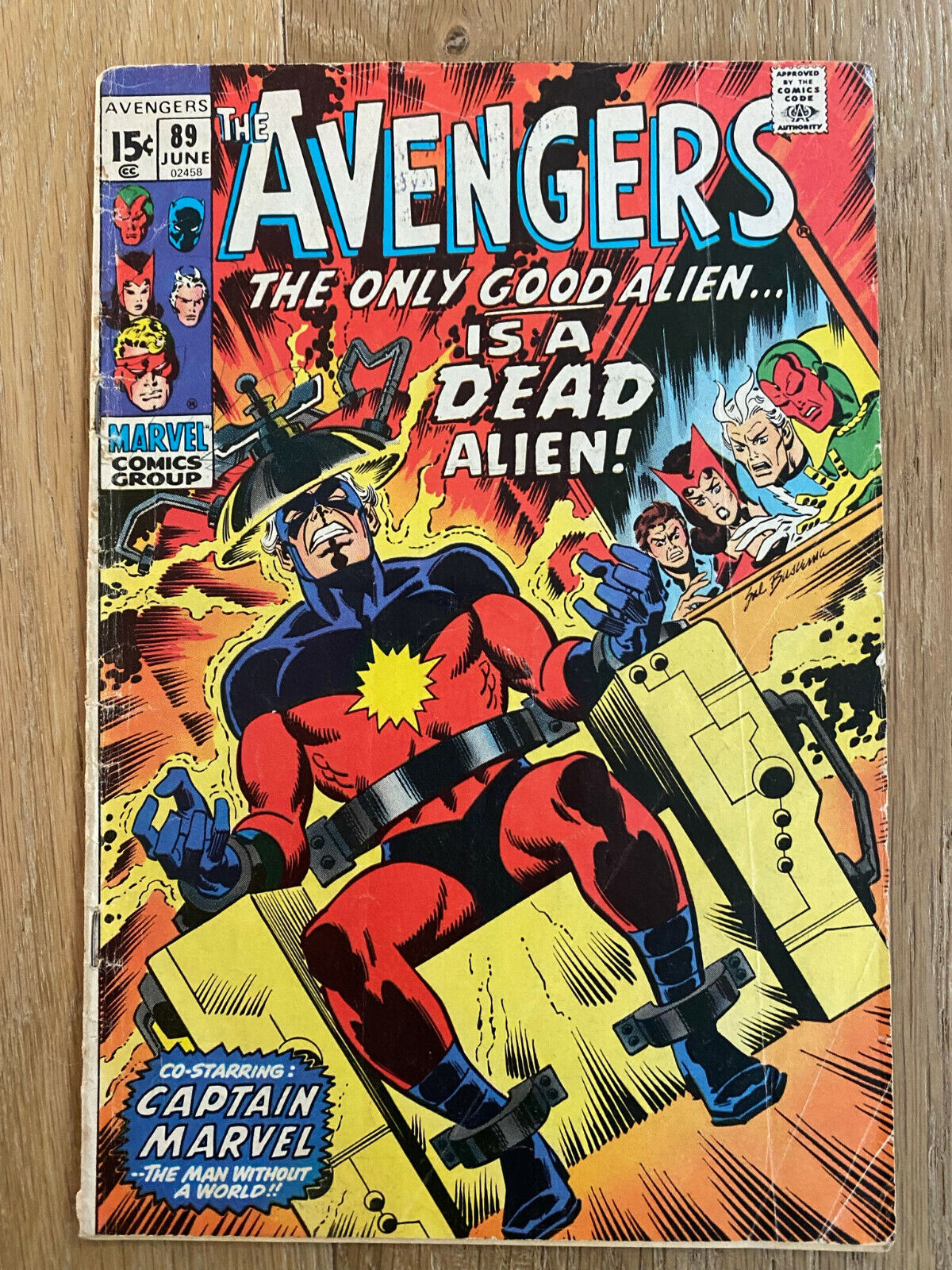 AVENGERS #89; Captain Marvel app. (1971, Marvel)  