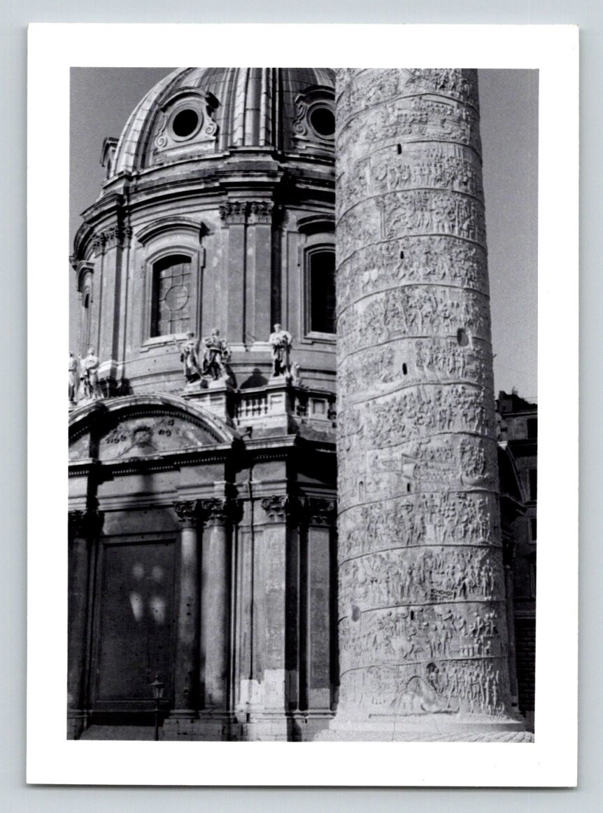 Rome Architecture Silver Gelatin Print Trajan's Column Dome Church Italy