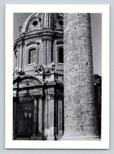 Rome Architecture Silver Gelatin Print Trajan's Column Dome Church Italy picture