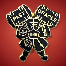 Royal Neighbors Of America RNA Past Oracle Pin Vintage Gold Tone Enamel picture