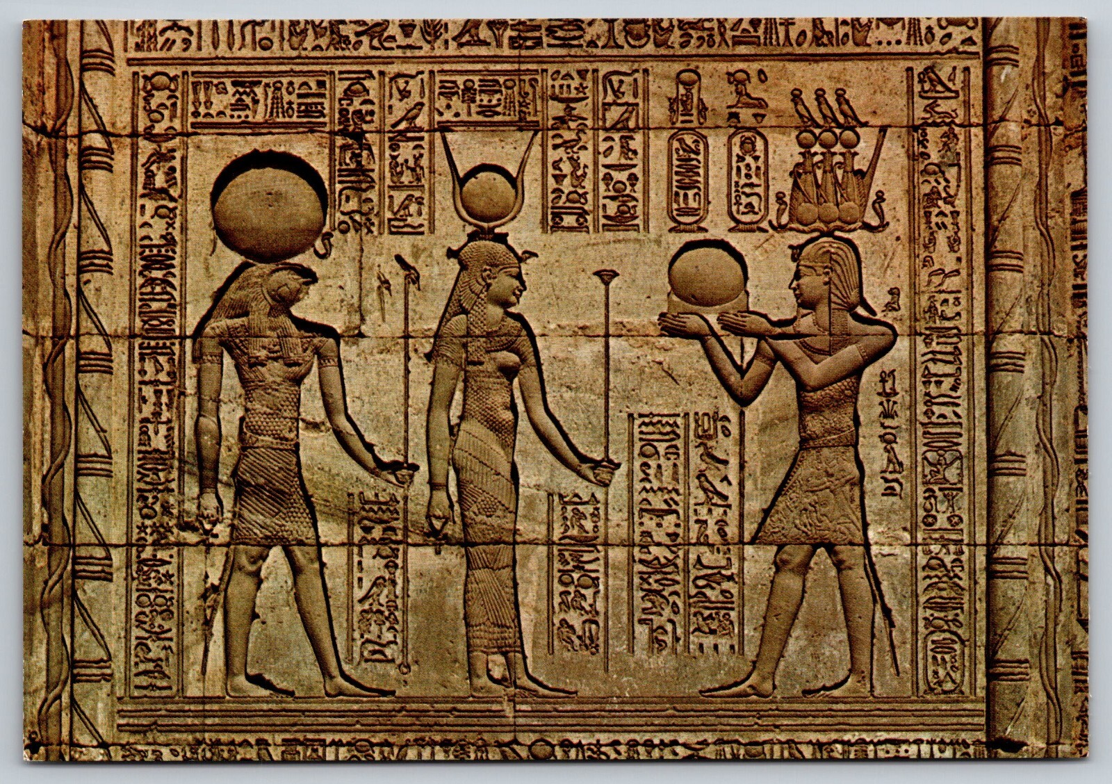 Postcard Egypt Dendera Reliefs of the Birthhouse 40R