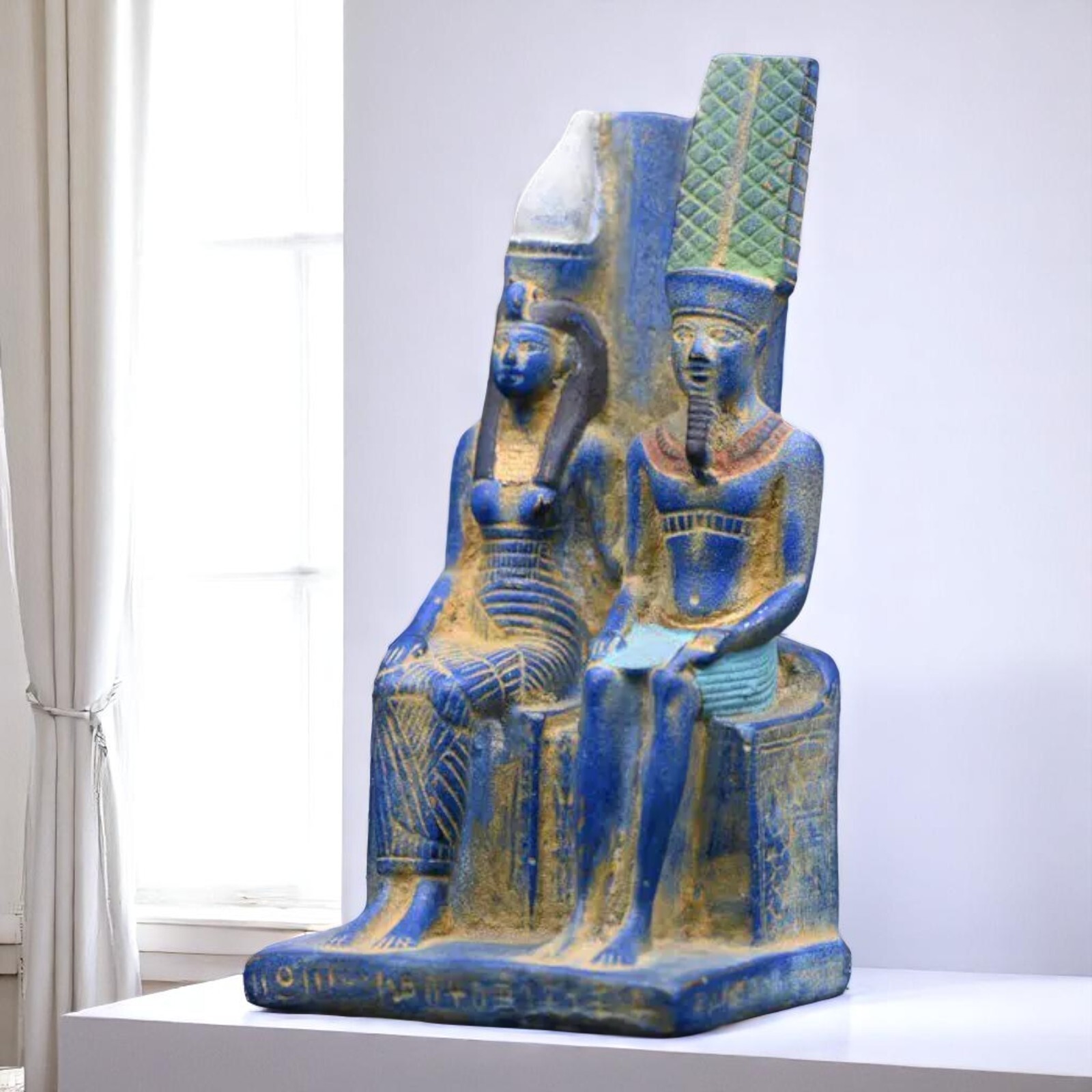 Ancient Egyptian Amun RA and his Wife Rare Antique Pharaonic Mythology Unique BC Ancient Egyptian Amun RA and his Wife Rare Antique Pharaonic Mythology Unique BC