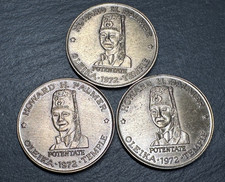3 1972 OLEIKA SHRINER TEMPLE POTENTATE HOWARD PALMER LEXINGTON KY COINS I278 picture