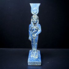 Ancient Egyptian Antiques Goddess Hathor Statue Rare Antique Pharaonic Unique BC picture