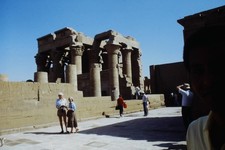 1985 35mm Slide, Tourists Visiting Temple of Kom Ombo Egypt Ruins Wall Stone picture
