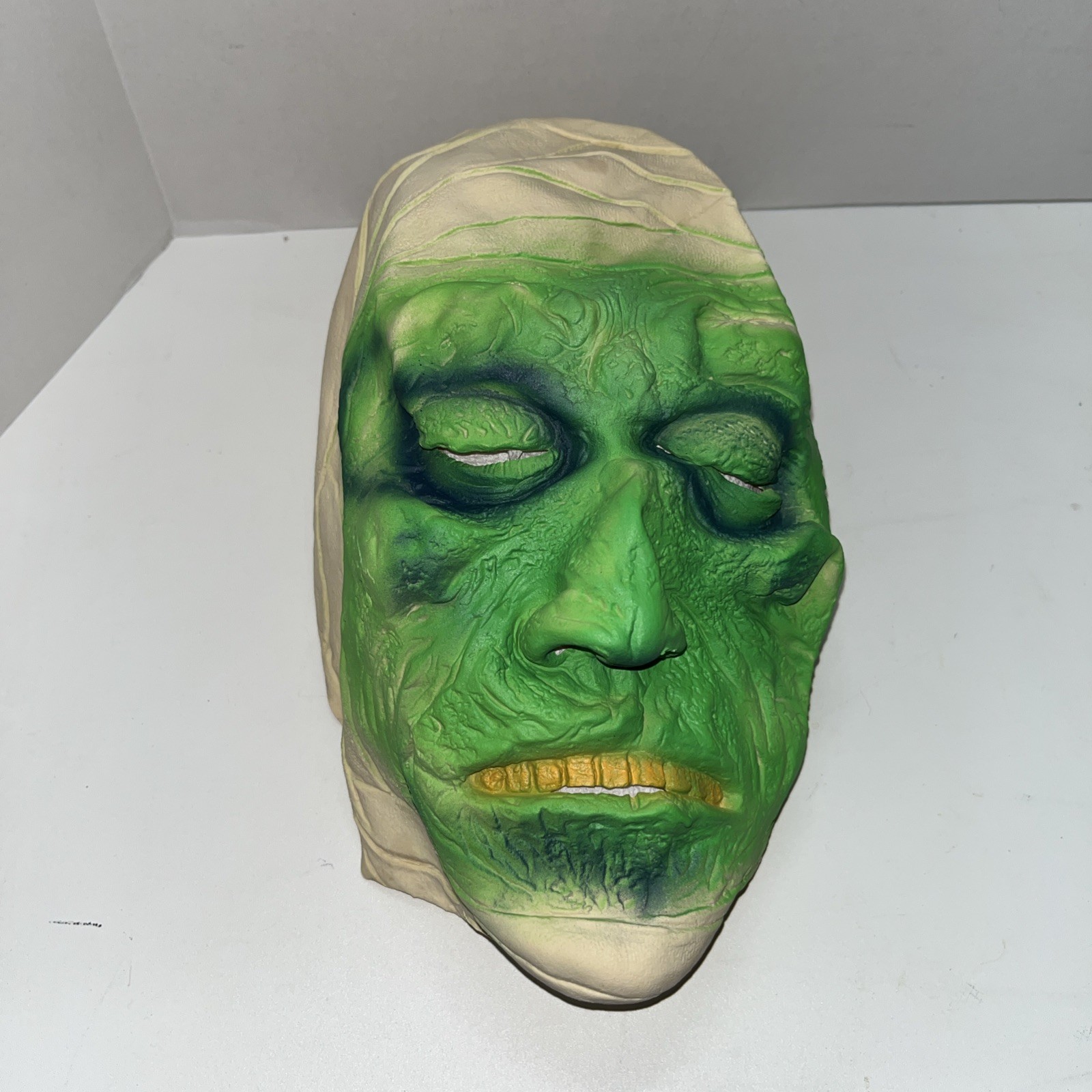Topstone 1980’s Green Mummy Rubber Halloween Mask for Sale - Egypt Art Site