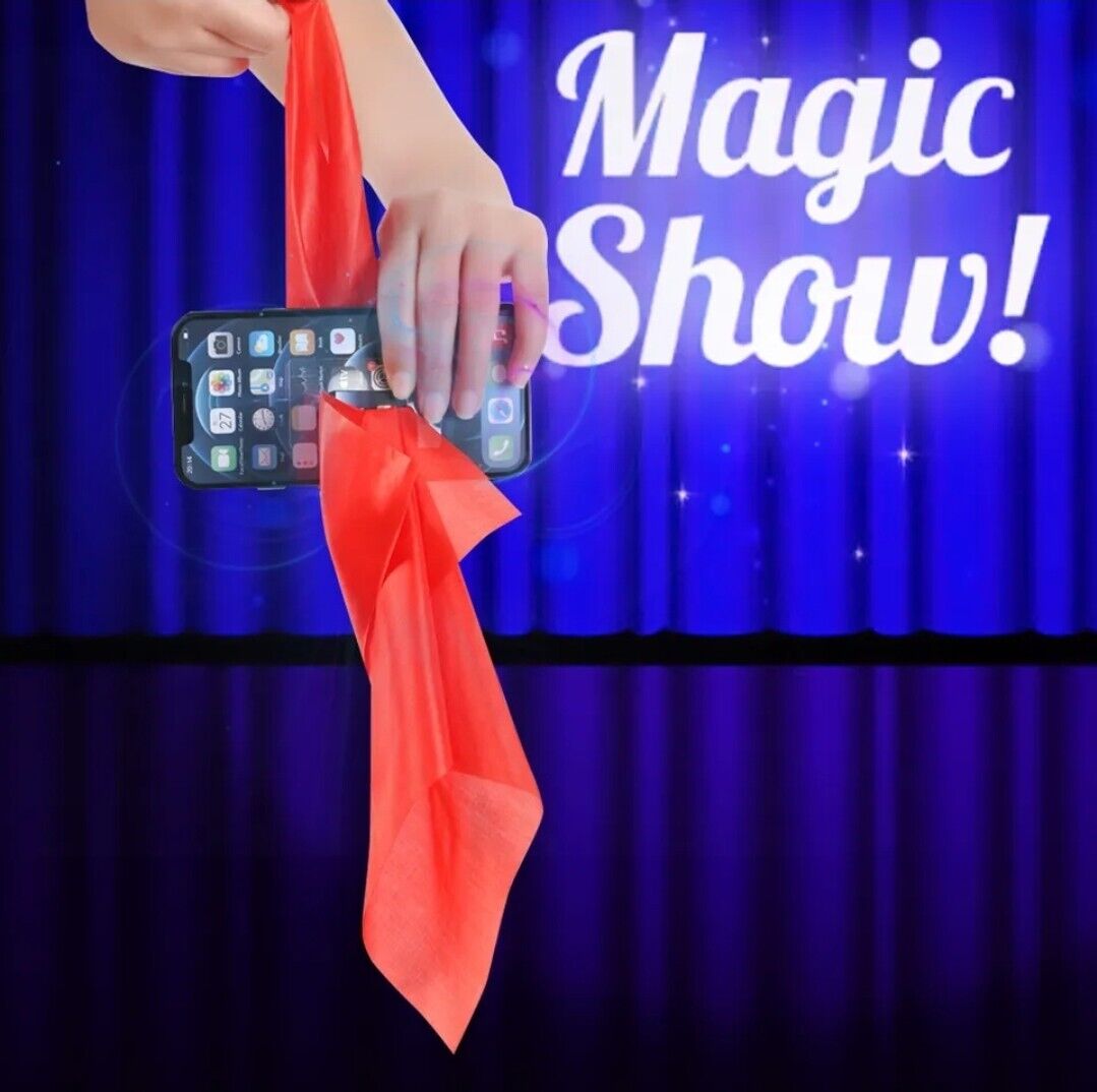Magic Trick Silk Through Phone Close Up Professional Magician's Penetration T12