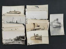 vintage STEAMSHIP lot RPPC PHOTOS 32pc SHIP BOAT picture