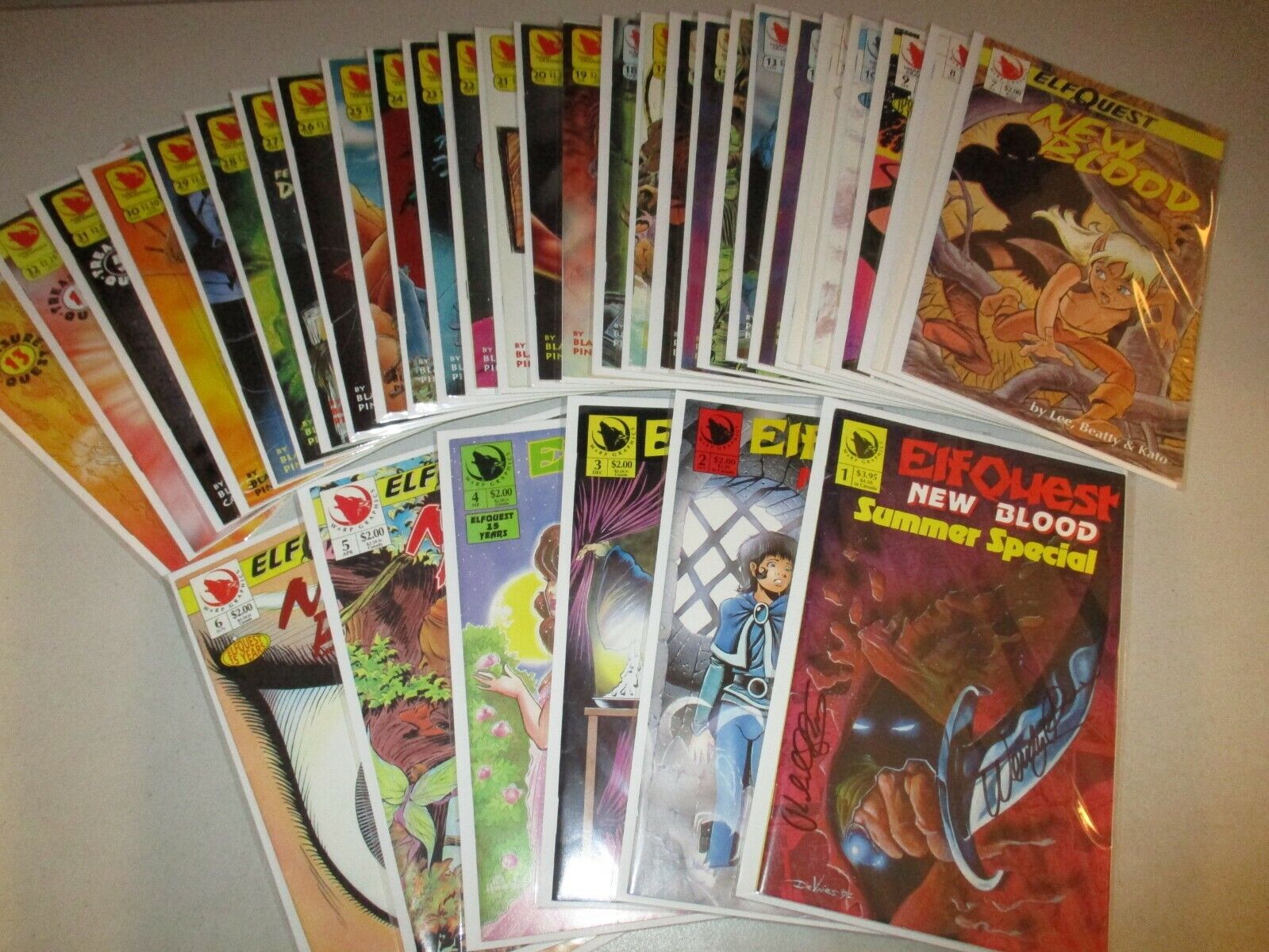 Elfquest: New Blood #1-33 (Complete) From Warp 1-35 series, Lot set Signed Pini