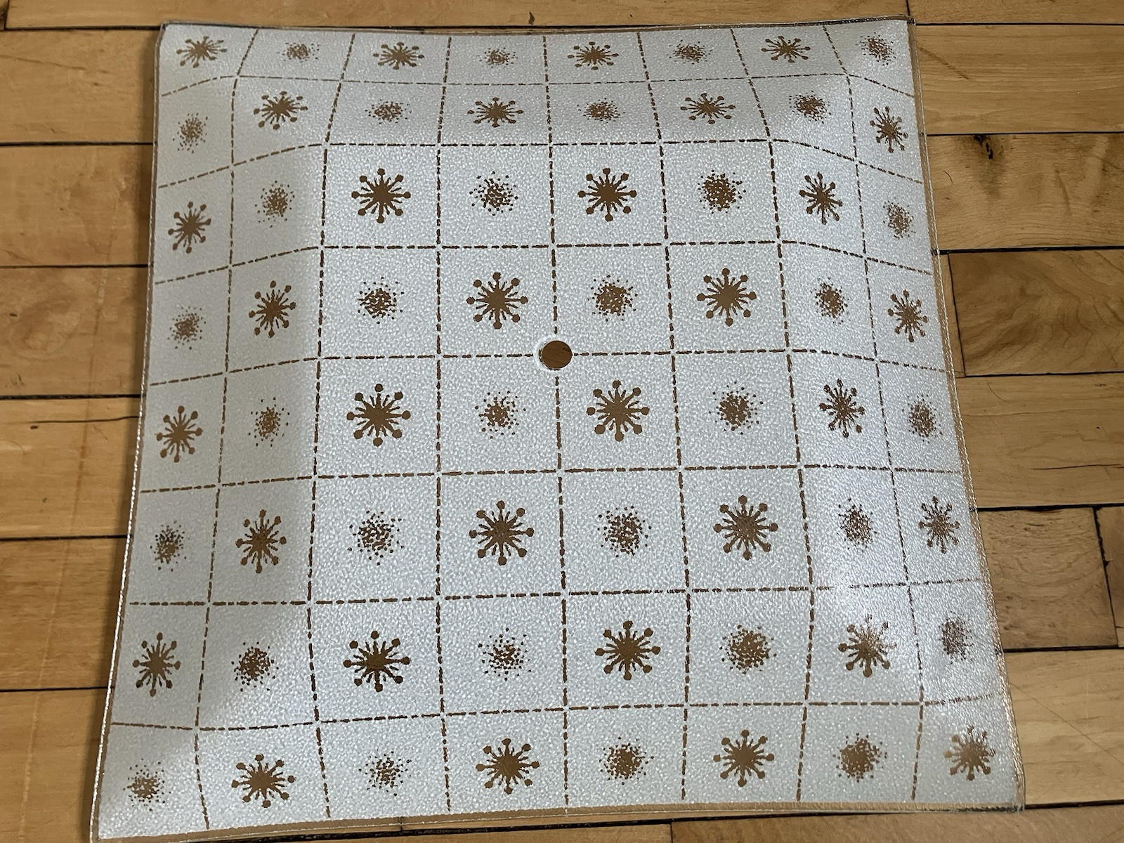Vintage Mid Century Atomic STARBURST Ceiling Light Shade MCM Glass Light Cover
