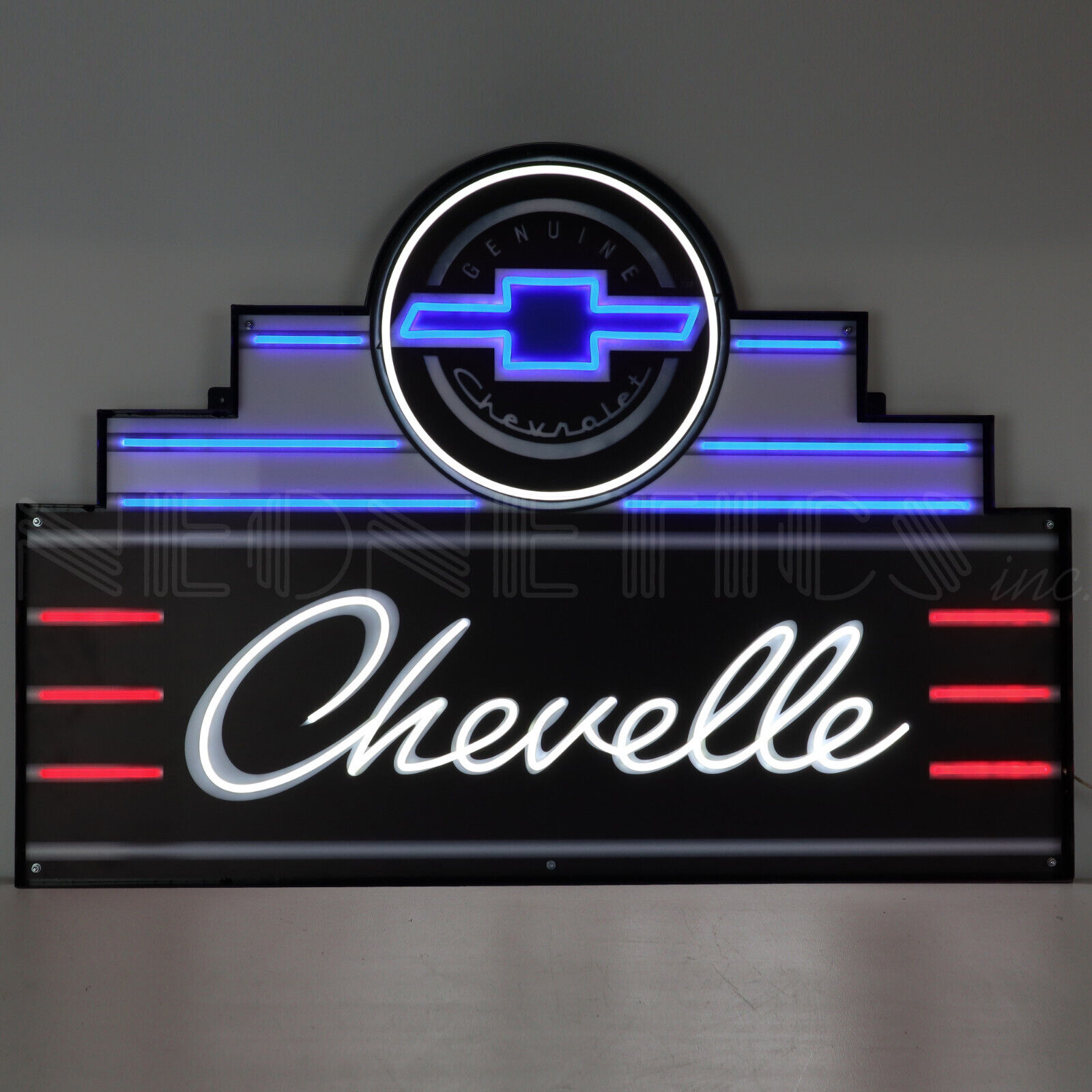 Chevelle SS LED flex neon sign in steel Case Chevrolet Marquee wall lamp Chevy