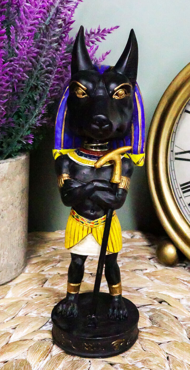 Egyptian Deity God Of Mummification Anubis Jackal Dog Bobblehead Figurine Egy...