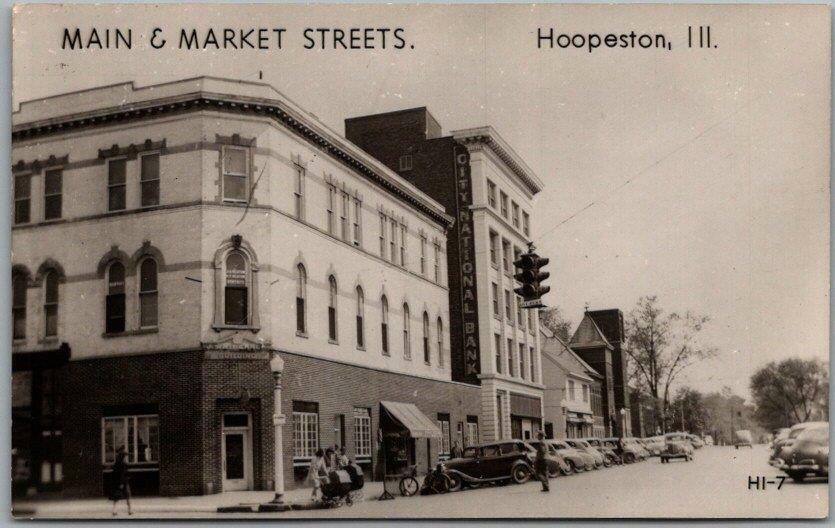 HOOPESTON, Illinois RPPC Real Photo Postcard \
