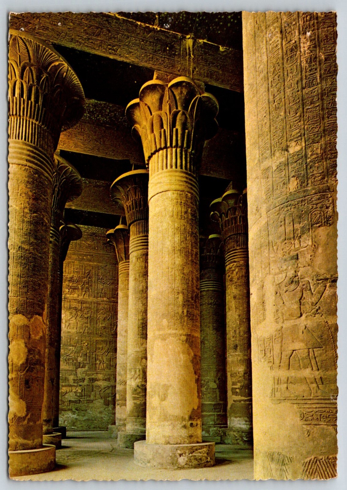 Esna Hall of Khnum's Temple Egypt Postcard Esna Hall of Khnum's Temple Egypt Postcard