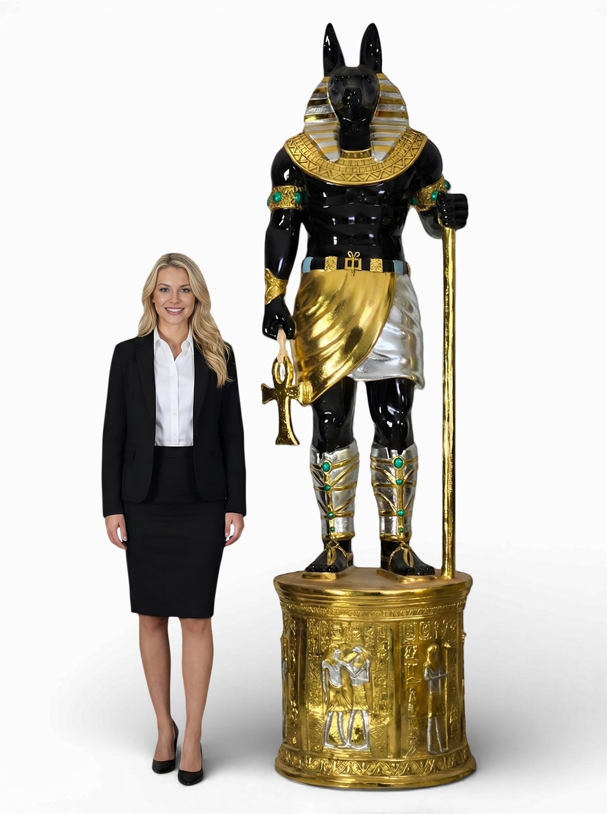 Anubis Statue Life Size 8FT Egyptian god Statue  Large Indoor Outdoor