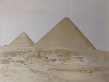 Rare Vintage Victorian Albumen Print Photo c.1880's Pyramids Giza Egypt A Beato picture