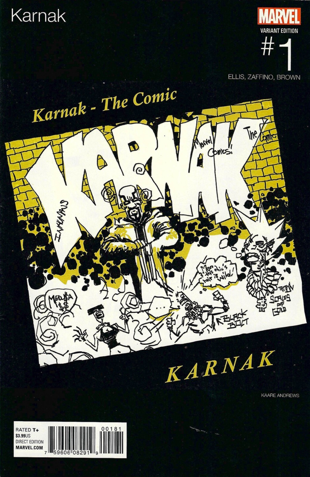 Karnak #1 Kaare Andrews 'hip-Hop' (Marvel Comics December 2015) Karnak #1 Kaare Andrews 'hip-Hop' (Marvel Comics December 2015)