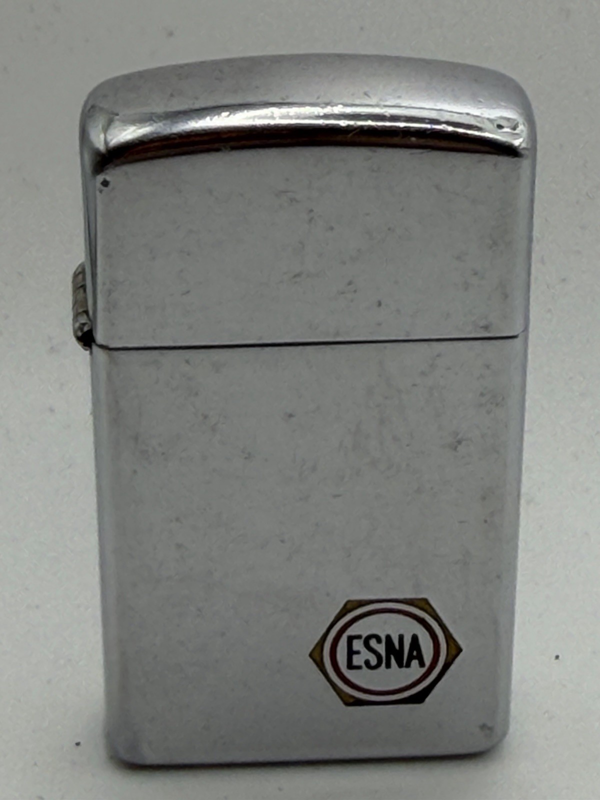 Vintage 1969 ESNA Advertising Chrome Slim Zippo Lighter
