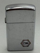 Vintage 1969 ESNA Advertising Chrome Slim Zippo Lighter picture
