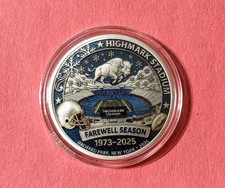 Buffalo Bills Highmark Stadium Farewell Season Collectors Coin Double Sided 34G picture