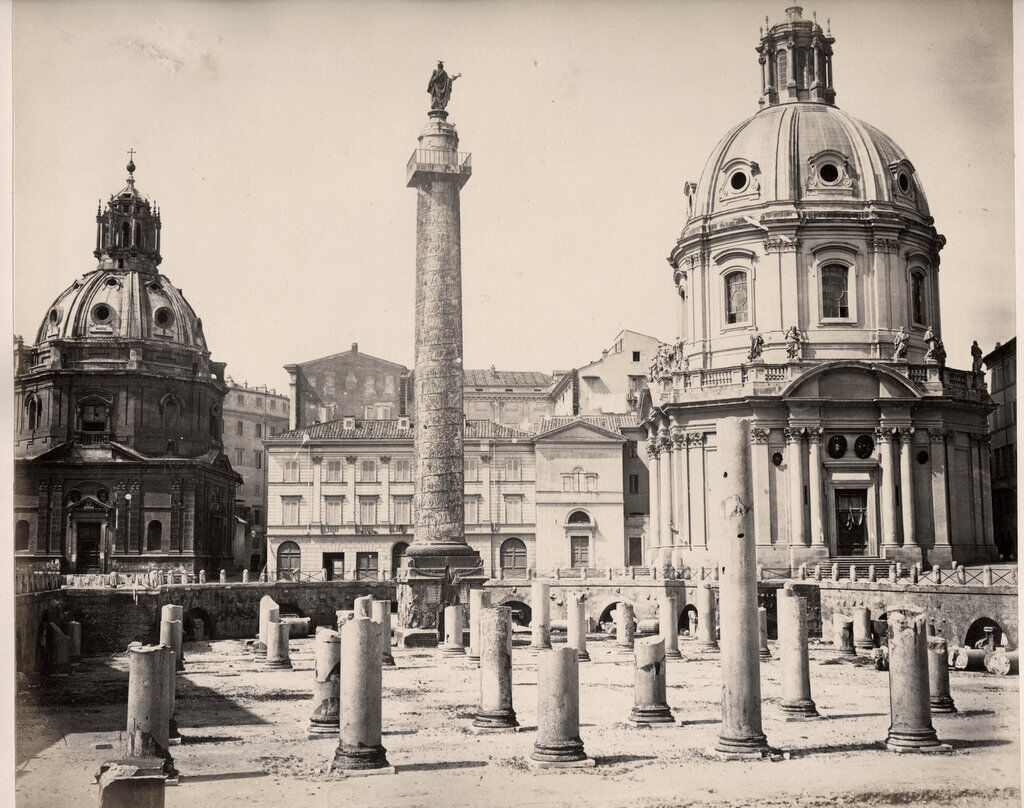 c.1860\'s PHOTO  ITALY ROME FORUM OF TRAJAN