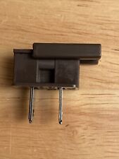 BROWN SLIDE ON TYPE POLARIZED LAMP PLUG FOR 18/2 SPT2 LAMP CORD 8A -125V -UL picture