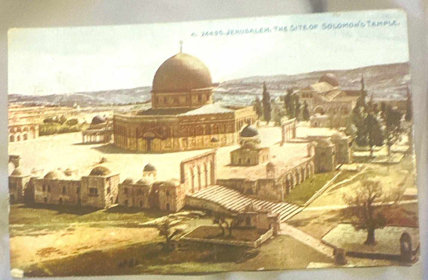 Vintage Jerusalem Palestine Solomon's Temple Site Postcard Unposted Vintage Jerusalem Palestine Solomon's Temple Site Postcard Unposted